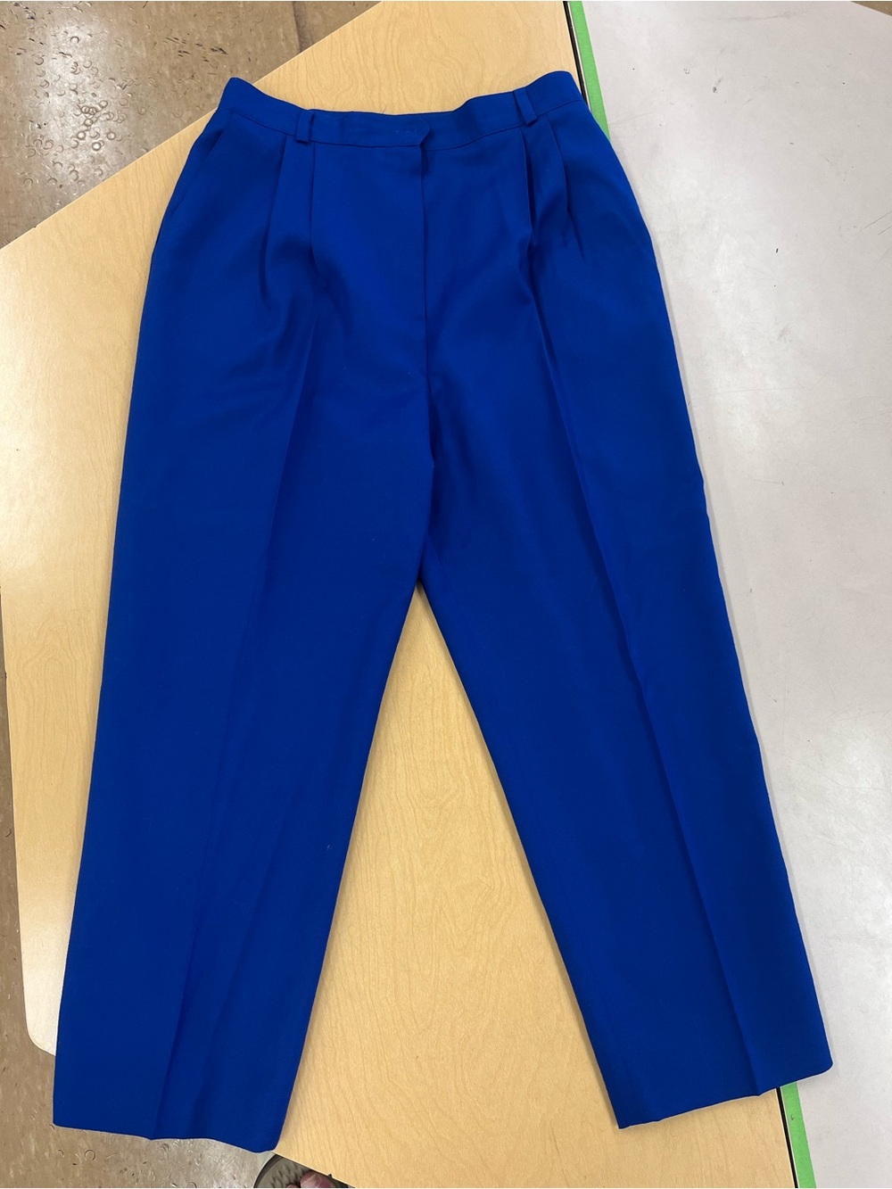 Vintage Braemar by Jeremy Scott Royal Blue Wool Pleated Trousers - Size 16